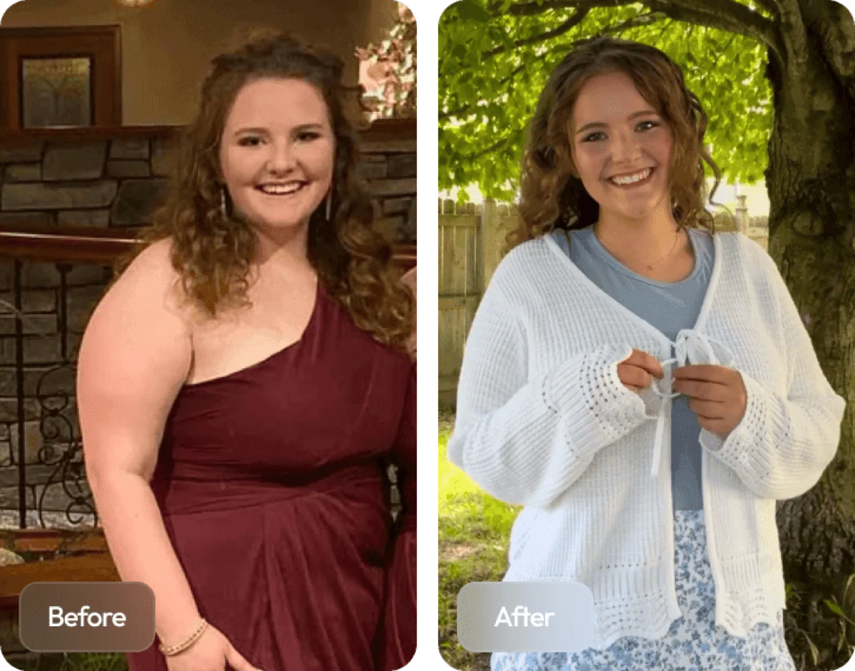Taylor, 26 – Vorher-Nachher nach 13 kg Gewichtsverlust in 3,5 Monaten